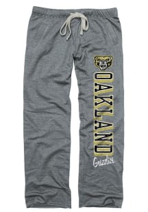Oakland University Golden Grizzlies Womens Boyfriend Grey Sweatpants