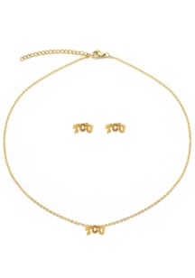 TCU Horned Frogs Set Womens Earrings