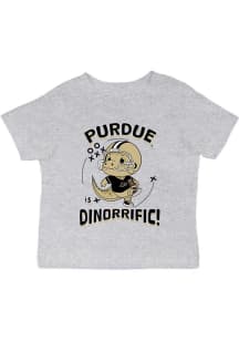 Infant Purdue Boilermakers Grey Vive La Fete Dino-Riffic Short Sleeve T-Shirt