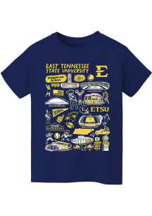 Vive La Fete East Tennesse State Buccaneers Youth Navy Blue Impressions Short Sleeve T-Shirt