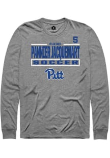 Claire Pannier Jacquemart Mens Graphite Pitt Panthers NIL Stacked Box Long Sleeve Player T Shirt