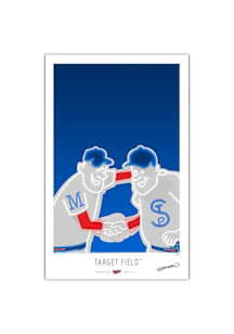 Minnesota Twins Target Field Limited Edition 17x26 Ballpark Wall Art - Blue
