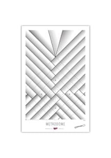 Minnesota Twins Metrodome II Limited Edition 17x26 Ballpark Wall Art - White