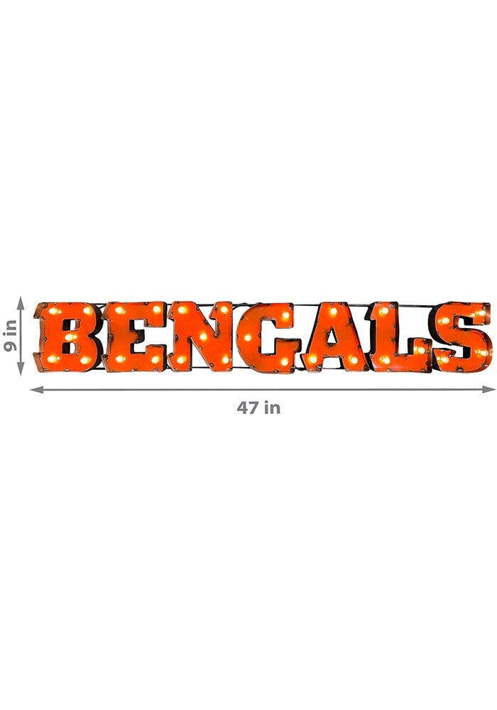 Cincinnati Bengals Recycled Metal Marquee Sign