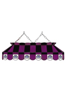 Colorado Rockies 40 Inch Stained Glass Black Billiard Lamp