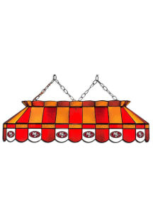 San Francisco 49ers 40 Inch Stained Glass Red Billiard Lamp