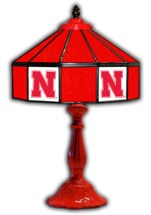 Nebraska Cornhuskers 21 Inch Glass Pub Lamp