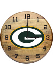 Green Bay Packers Oak Barrel Wall Clock