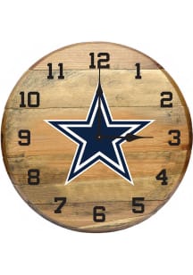 Dallas Cowboys Oak Barrel Wall Clock
