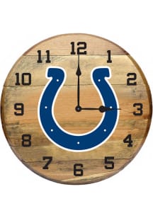 Indianapolis Colts Oak Barrel Wall Clock