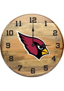 Arizona Cardinals Oak Barrel Wall Clock