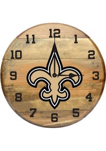 New Orleans Saints Oak Barrel Wall Clock