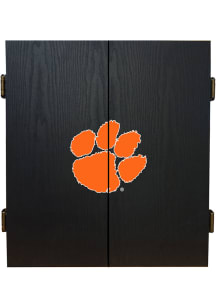 Clemson Tigers Fan Dart Board Cabinet