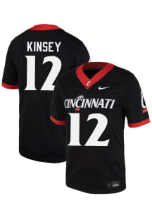 Zeb Kinsey Nike Mens Black Cincinnati Bearcats NIL Name And Number Football Jersey