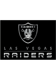 Las Vegas Raiders 4x6 Chrome Interior Rug