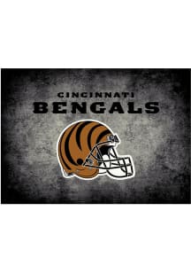 Cincinnati Bengals 8x11 Distressed Interior Rug