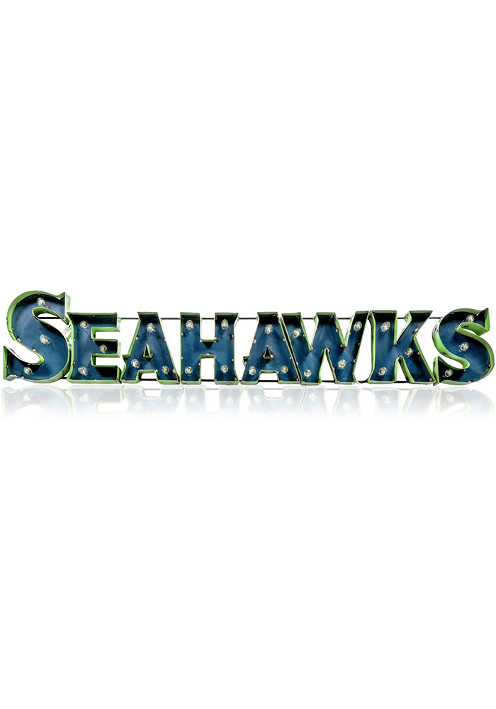 Seattle Seahawks Recycled Metal Neon Sign