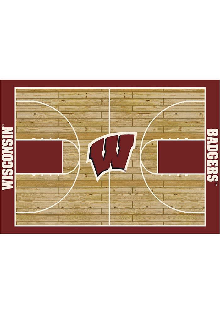 Wisconsin Badgers CARDINAL 4x6 Courtside Interior Rug - 1932134