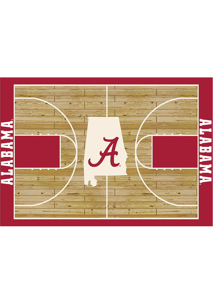 Alabama Crimson Tide 8x11 Courtside Interior Rug CRIMSON - 1932174