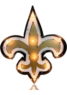 New Orleans Saints Recycled Metal Logo Neon Sign