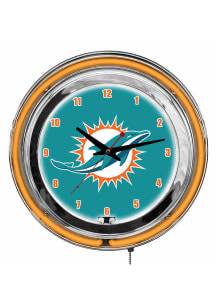 Miami Dolphins 14 Inch Neon Wall Clock