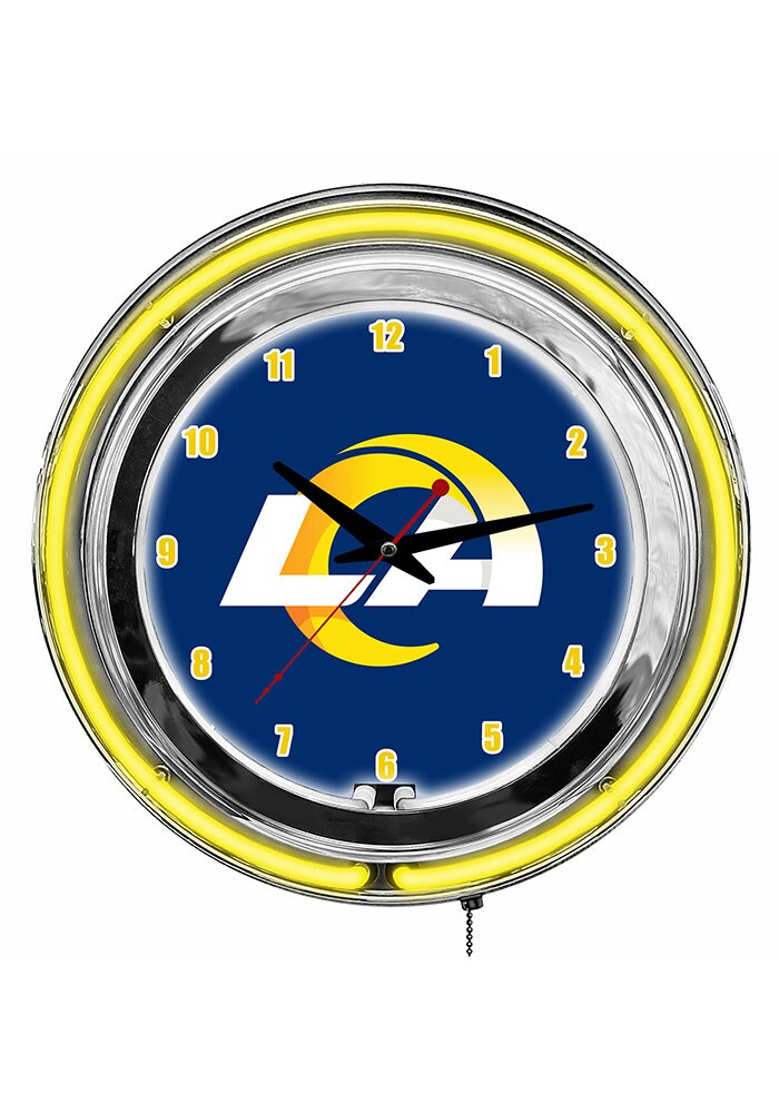 Los Angeles Rams 14 Inch Neon Wall Clock - BLUE