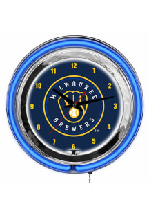 Milwaukee Brewers 14 Inch Neon Wall Clock