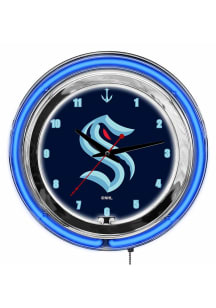 Seattle Kraken 14 Inch Neon Wall Clock