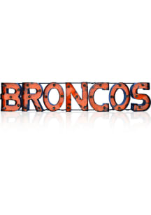Denver Broncos Recycled Metal Marquee Sign