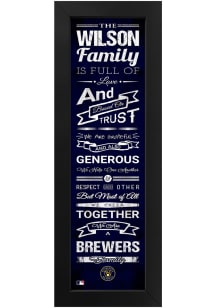 Imperial Milwaukee Brewers Personalized Family Sign