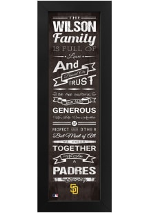 Imperial San Diego Padres Personalized Family Sign