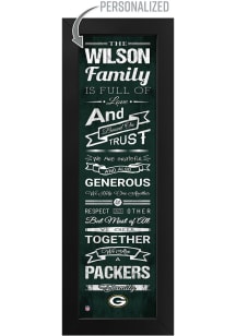 Imperial Green Bay Packers Personalized Family Sign