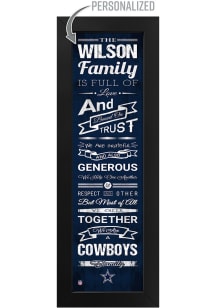 Imperial Dallas Cowboys Personalized Family Sign