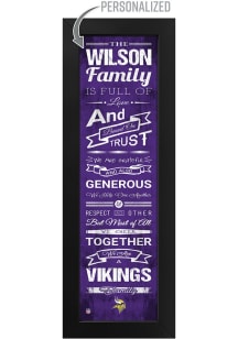 Imperial Minnesota Vikings Personalized Family Sign