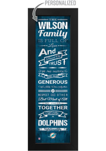 Imperial Miami Dolphins Personalized Family Sign