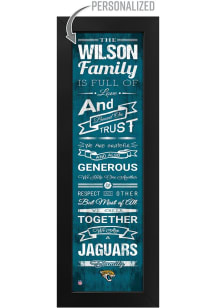 Imperial Jacksonville Jaguars Personalized Family Sign