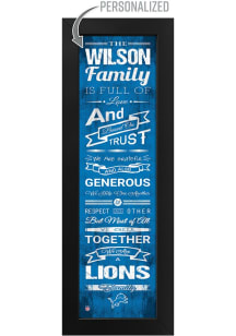 Imperial Detroit Lions Personalized Family Sign