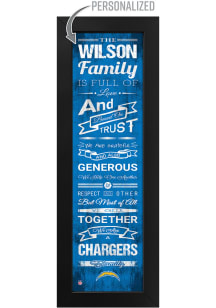 Imperial Los Angeles Chargers Personalized Family Sign