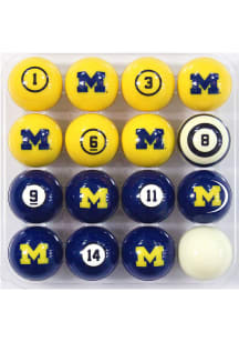Michigan Wolverines Logo Billiard Balls