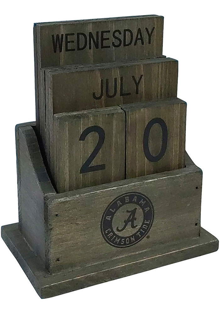 Alabama Crimson Tide CRIMSON Wood Block Desk Calendar 1932721