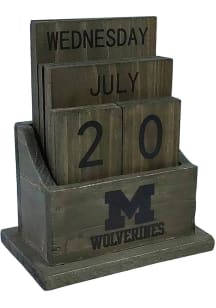 Michigan Wolverines Wood Block Desk and Office Desk Calendar