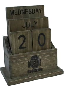 Ohio State Buckeyes Wood Block Desk and Office Desk Calendar