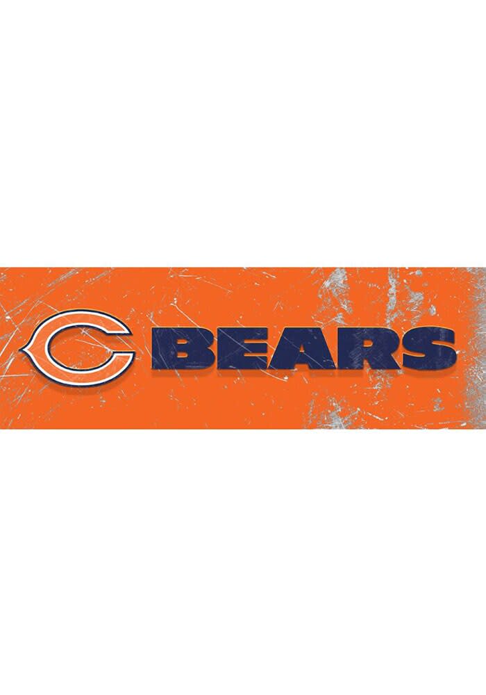 Chicago Bears Glass Wall Art Watercolor For Sale