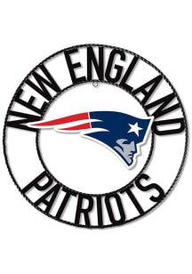 New England Patriots 24 in Wrought Iron Wall Wall Art