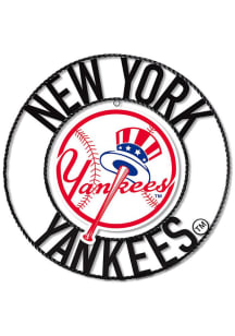 New York Yankees 24 in Wrought Iron Wall Wall Art