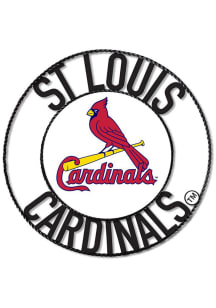 St Louis Cardinals 24 in Wrought Iron Wall Wall Art