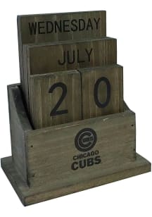 Chicago Cubs Wood Block Desk and Office Desk Calendar