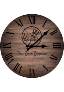 New York Yankees Rustic 16in Wall Clock