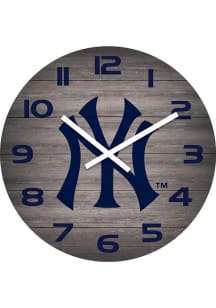 New York Yankees Weathered 16in Wall Clock
