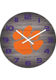 Clemson Tigers Weathered 16in Wall Clock